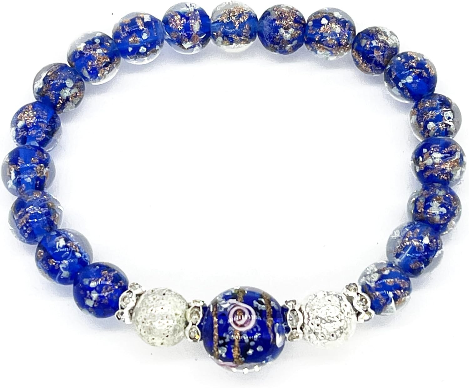 ARTSY Crafts Glow in the Dark Firefly Beads Bracelet for Women, Luminous Glass B