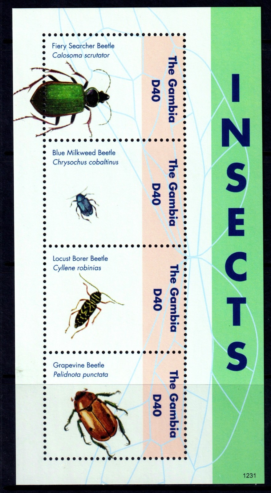 Gambia 2012 Insects Mint MNH Miniature Sheet SC 3474