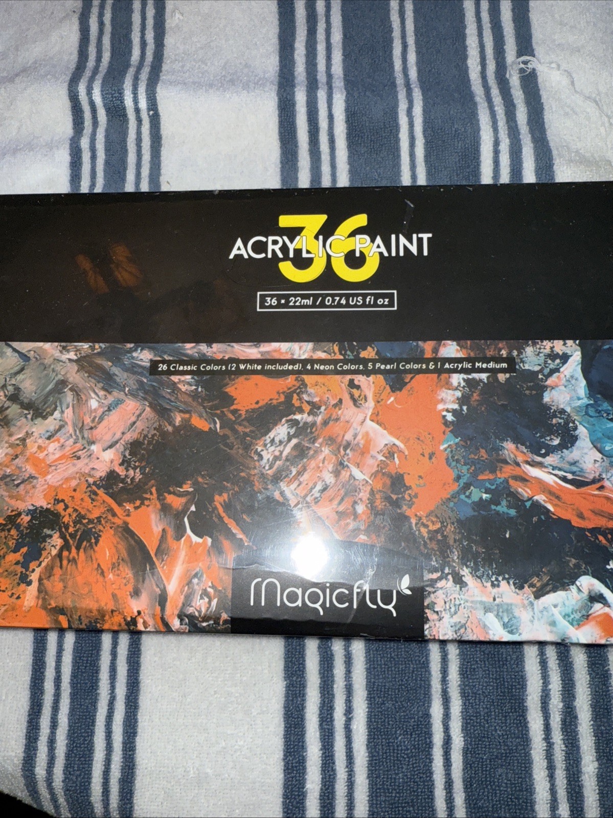 Magicfly Outdoor Acrylic Paint Set - 36 26 Classic Colors 12 White Included 4 Ne