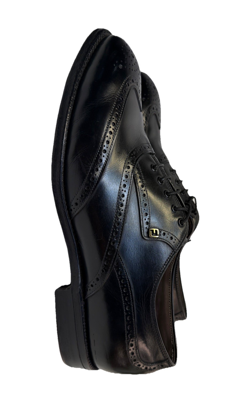 Foot Joy Classics Wingtip Golf Shoes Black Leather USA Mens Size 10 d Derby Ox