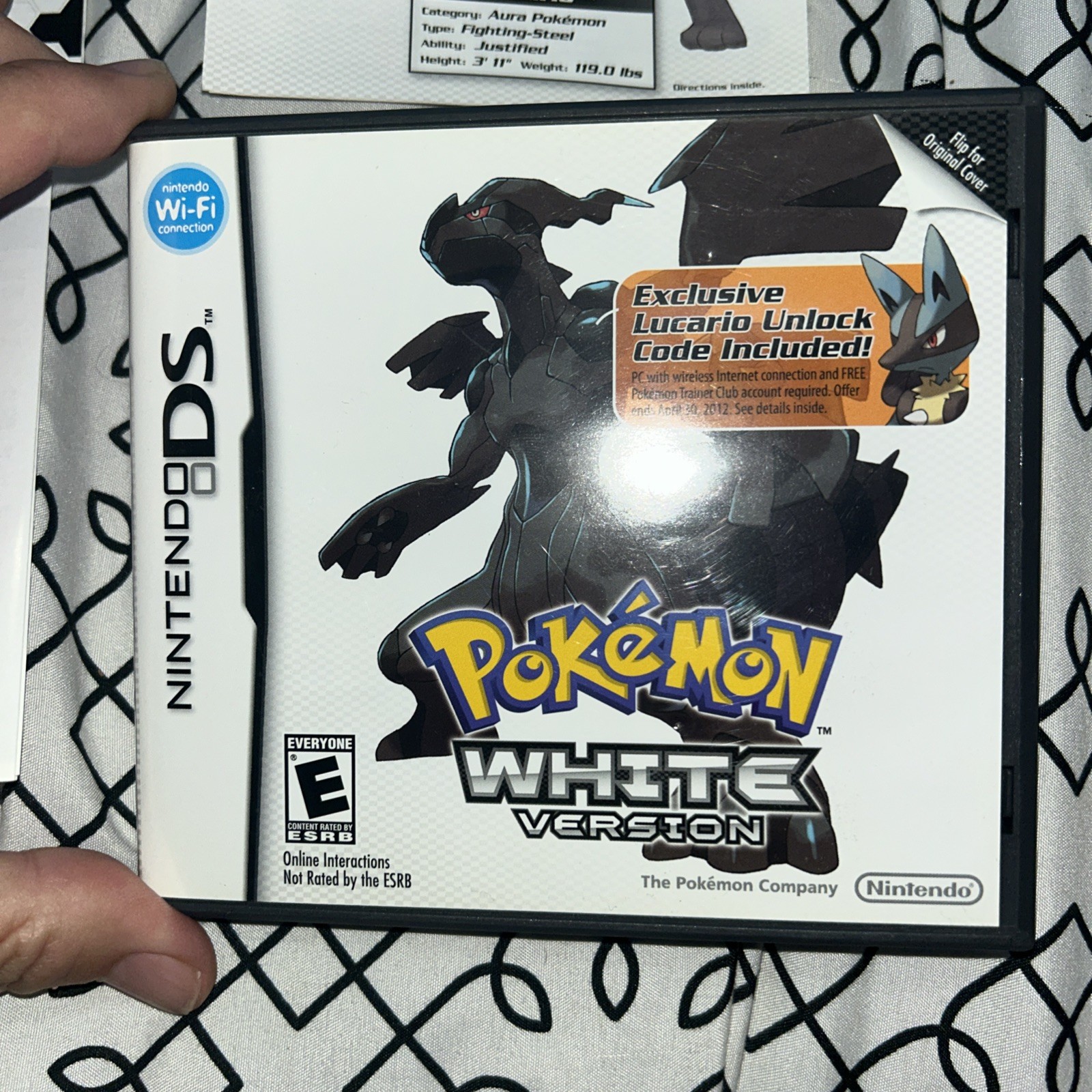 Pokemon White Version Target Lucario Code Nintendo DS Variant RARE NO GAME