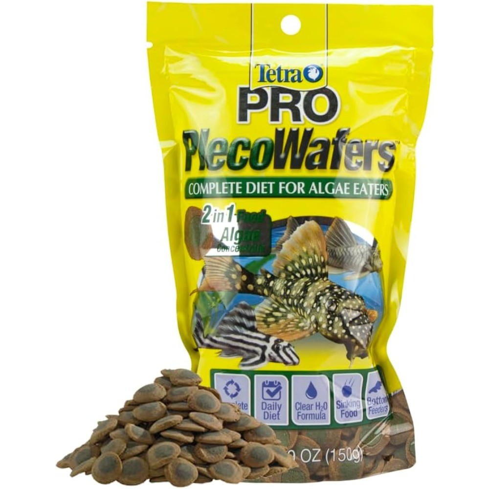  PRO PlecoWafers 5.29 Ounces, Nutritionally Balanced Vegetarian Fish Food for