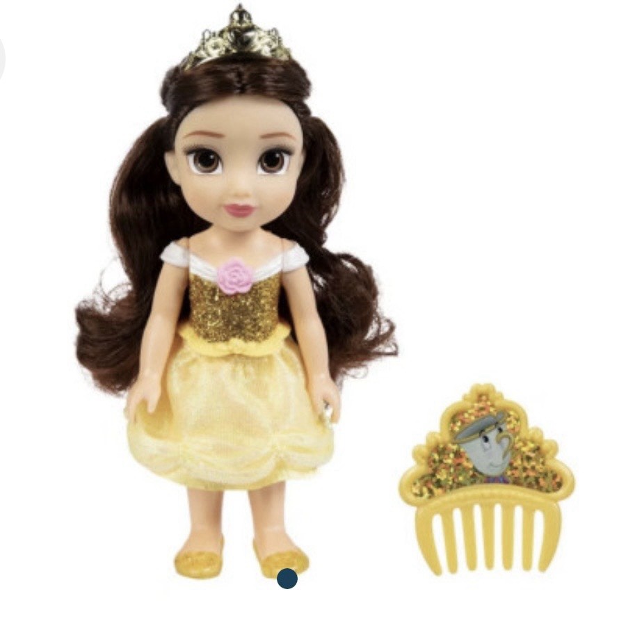 Disney Princess Belle Fashion Doll Yellow Dress Tiara Comb Beauty and the Beast