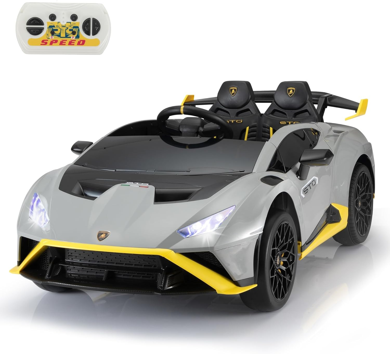 Kids Ride on 24V Licensed Lamborghini STO Electric Car for Kids 3-6 Battery Powe