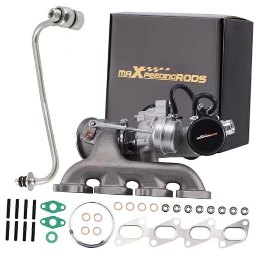 maXpeedingrods 667-203 Turbo Turbocharger Kit with Turbo Oil Feed Line Pipe 