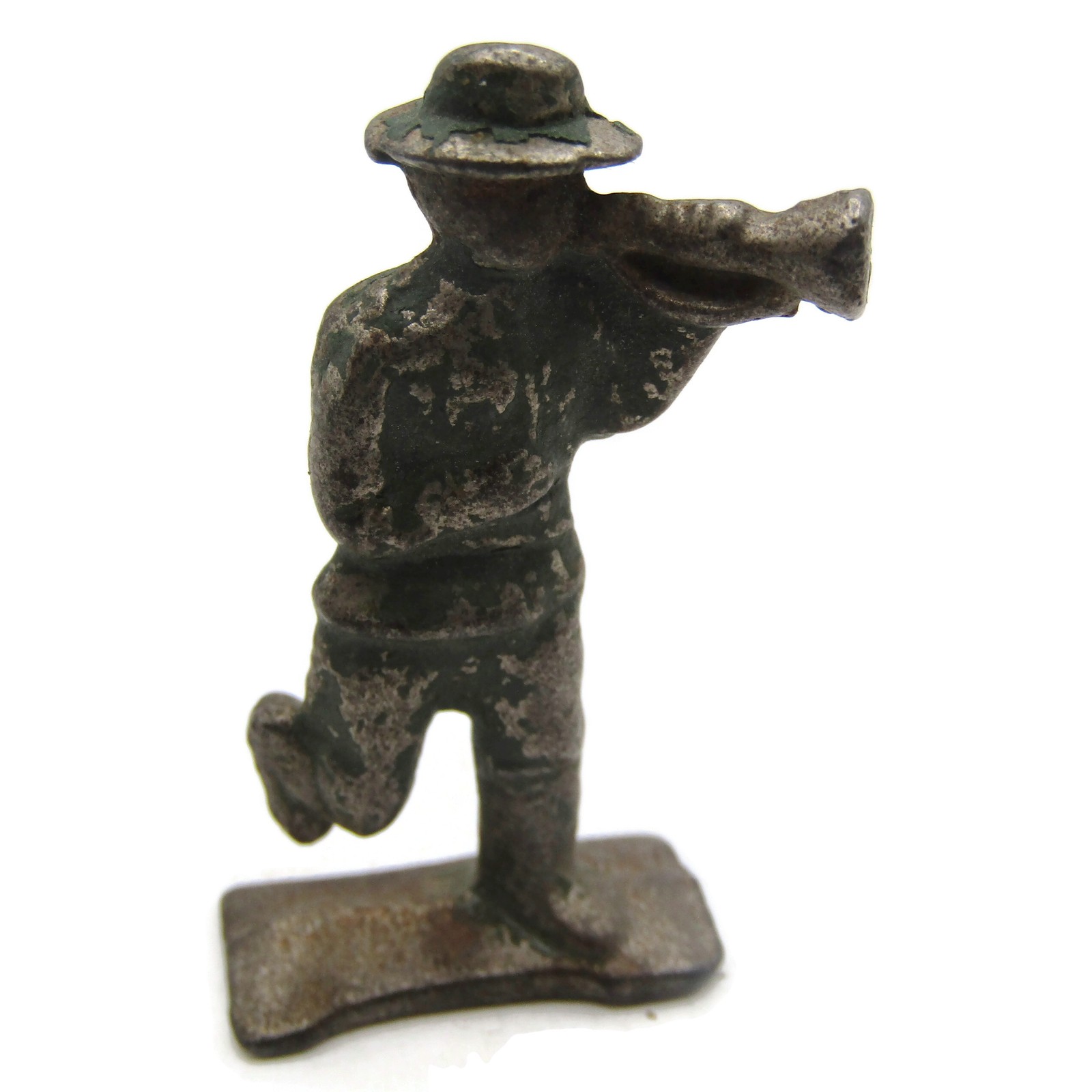 Vintage Metal Toy Soldier Bugler Figurine