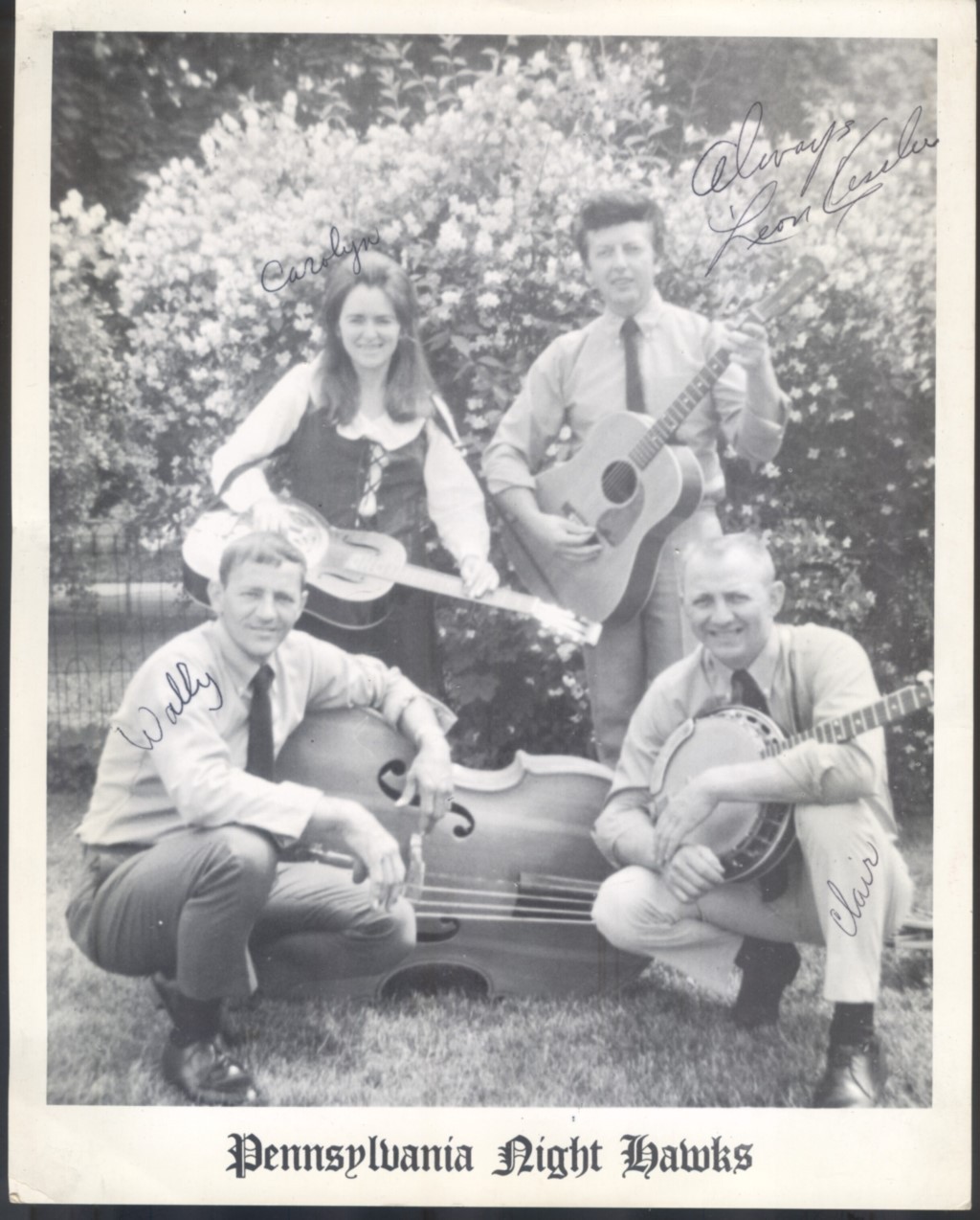 The Pennsylvania Night Hawks autographed photo, country music