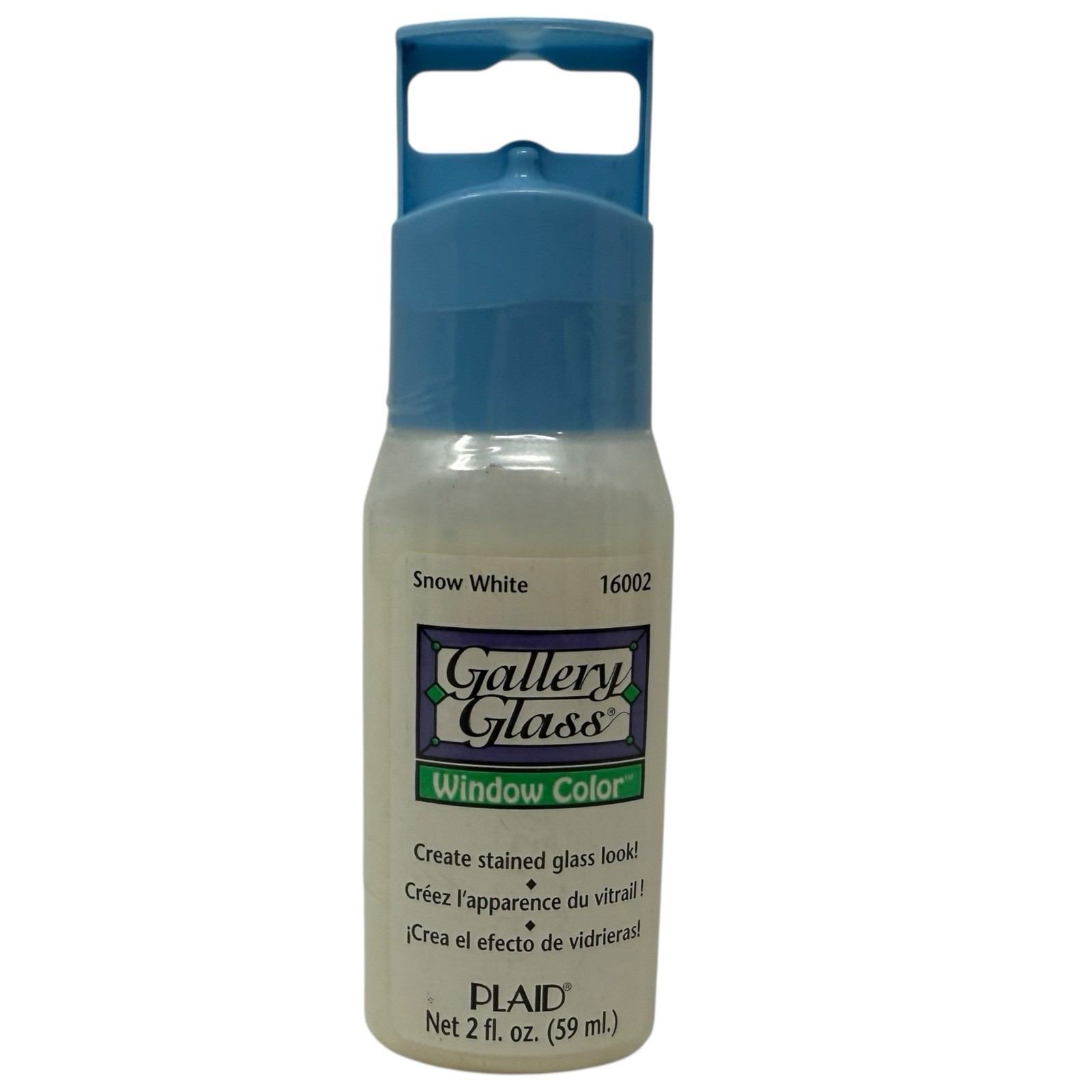 Gallery Glass Snow White Window Color (2 oz), No. 16002 By PLAID New Sealed
