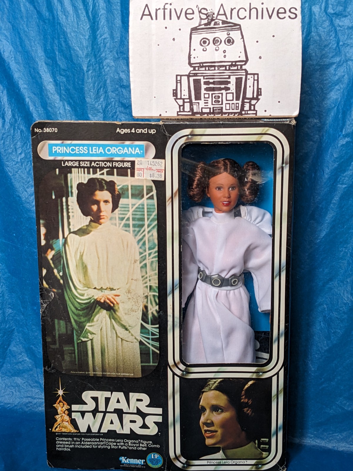 🔵⚪ Vintage Star Wars PRINCESS LEIA ORGANA 12 inch w box Kenner 1978 ⚪🔵