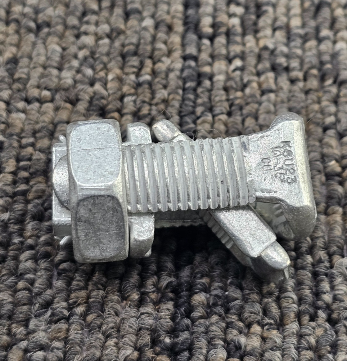 (QTY 2)  Burndy KSU23: Split Bolt Tin Plated Copper High Current Connector 10-35