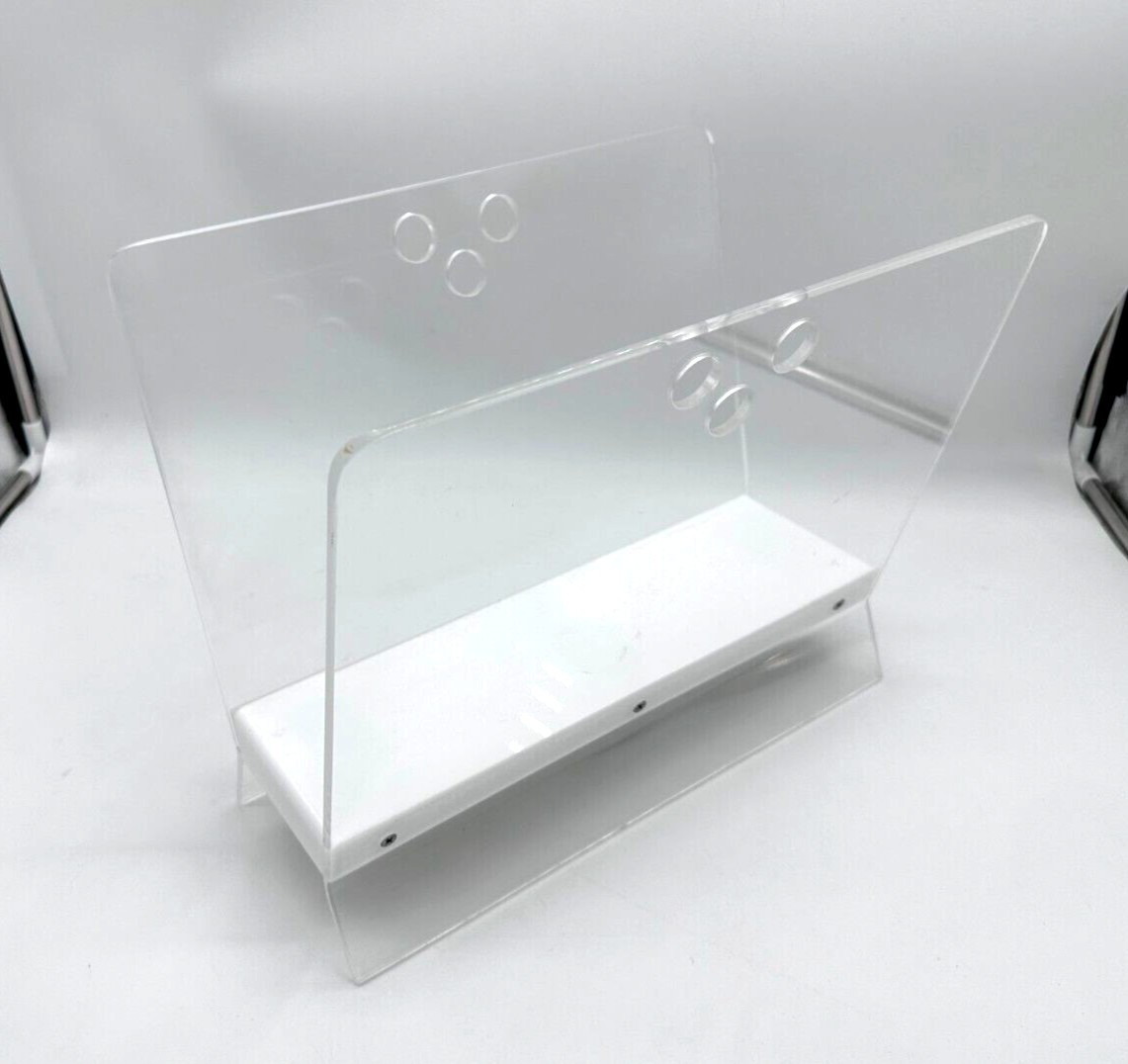 Rare HTF Morgan Designs Vintage Lucite / Acrylic Magazine Rack