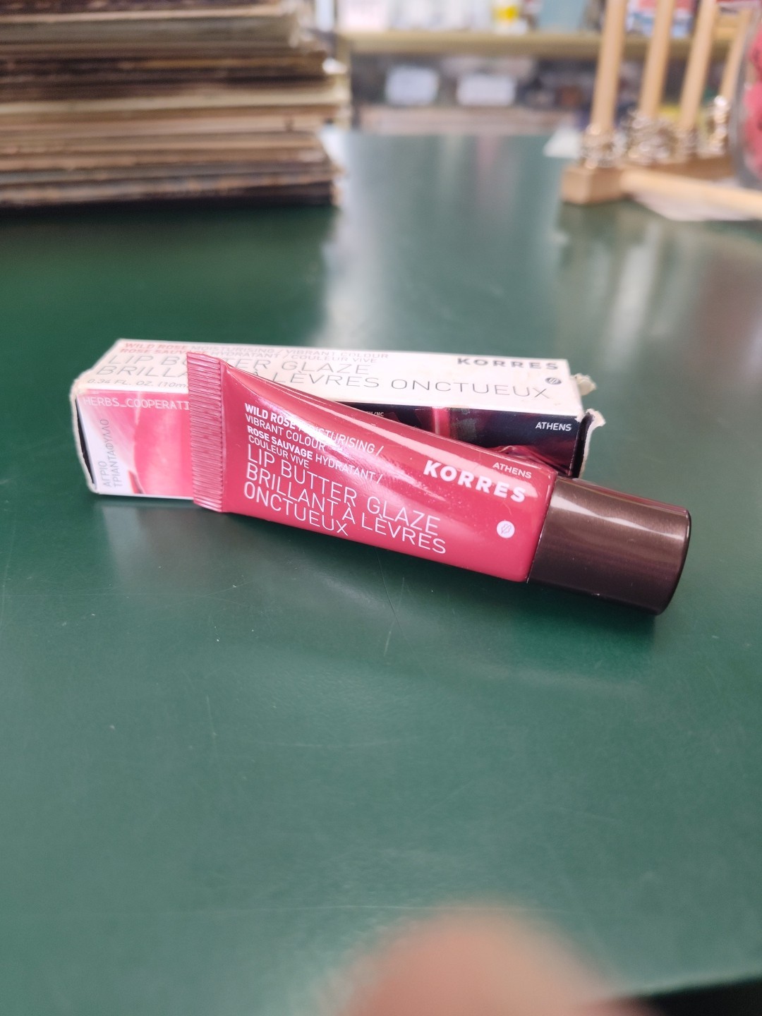 Korres Lip Butter Glaze Wild Rose 0.34 Fl Oz / 10ml 