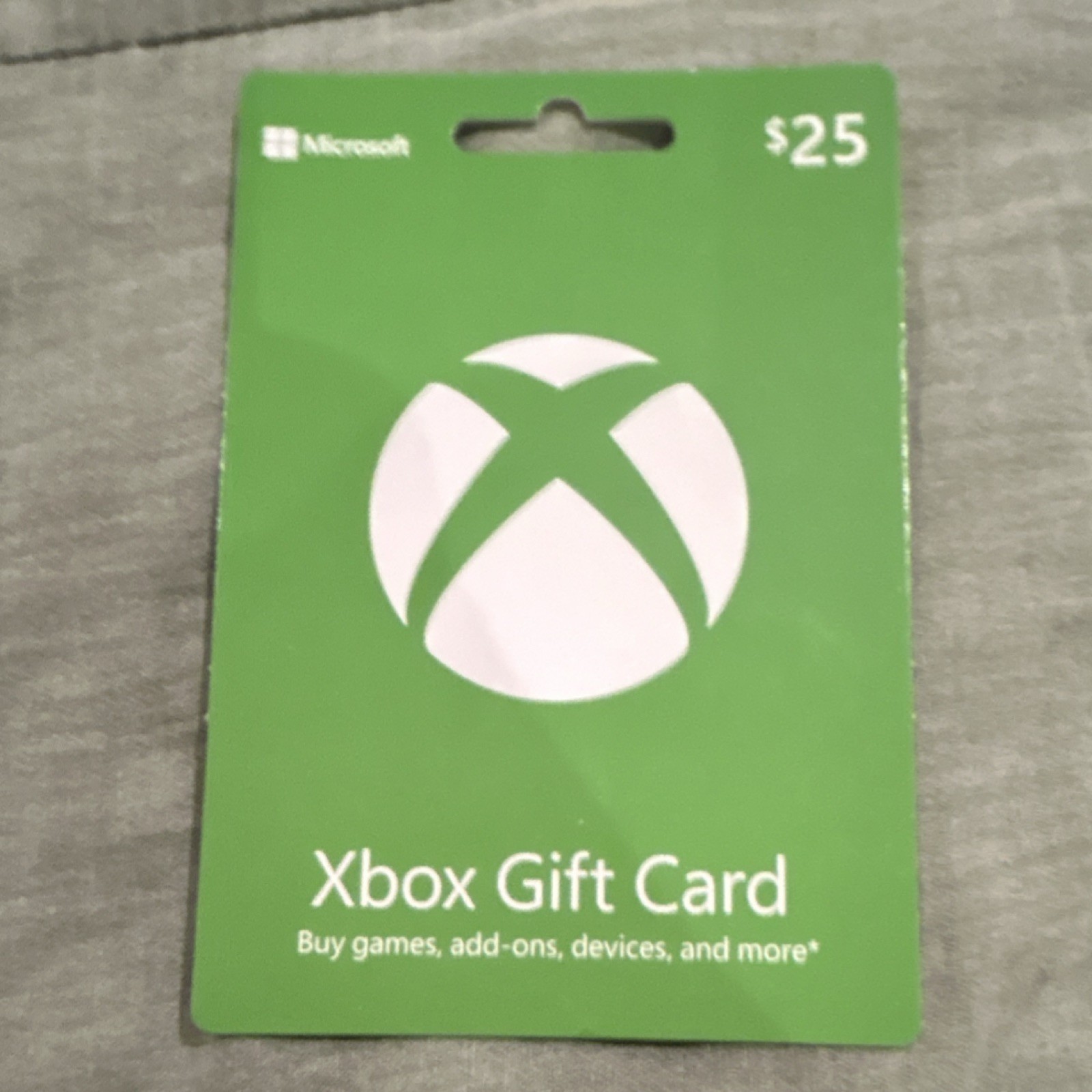 Not Used Microsoft Xbox Gift Card $25 (Physical Delivery)