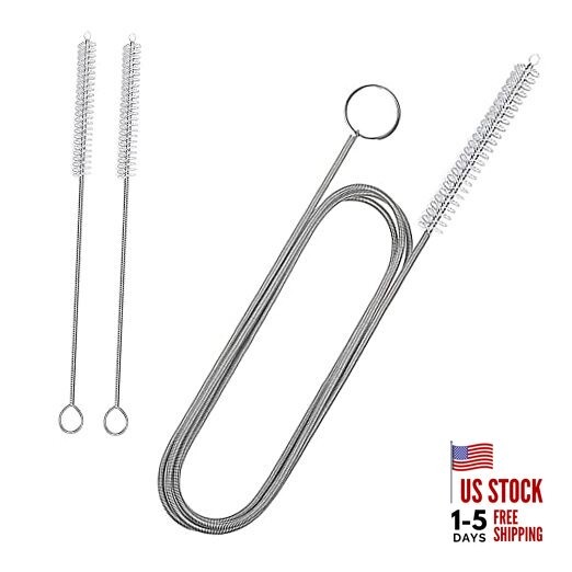  60" Extended Sunroof Drain Cleaning Tool - Stainless Steel 90°Flexible Drain 