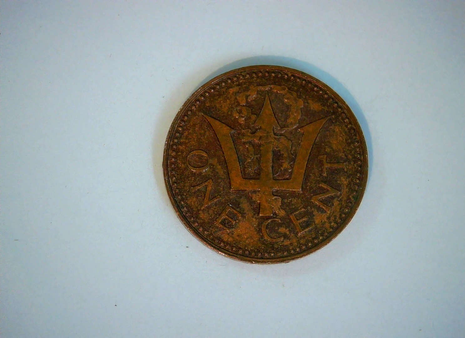 Barbados 1973 1 Cent Barbados 1 Cent (Trident / Coat of arms) Coin