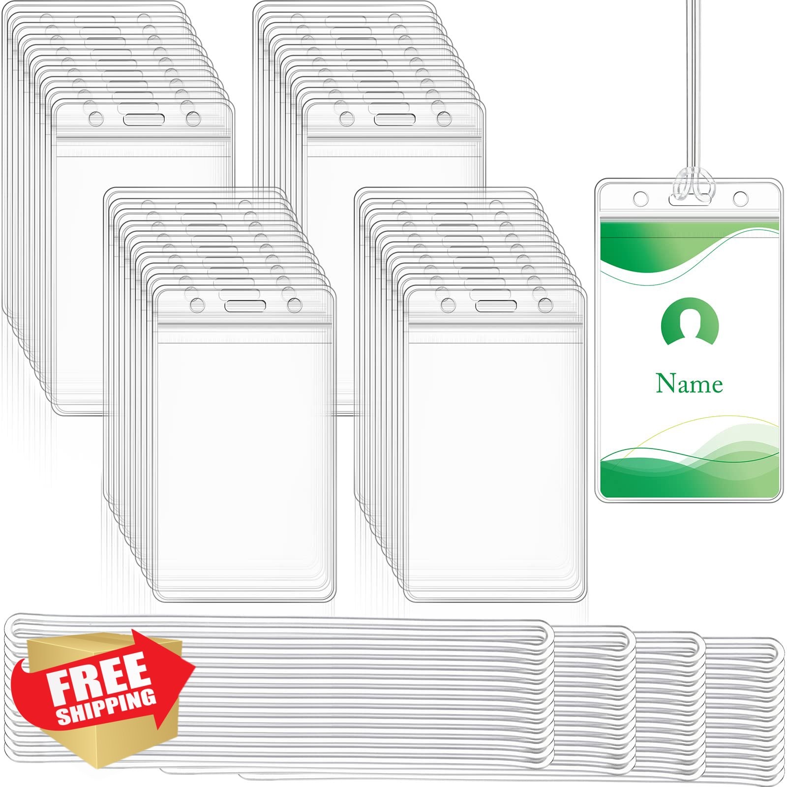 Zonon 150 Pack Clear Luggage Tags, Waterproof Zip, Bag ID Holder