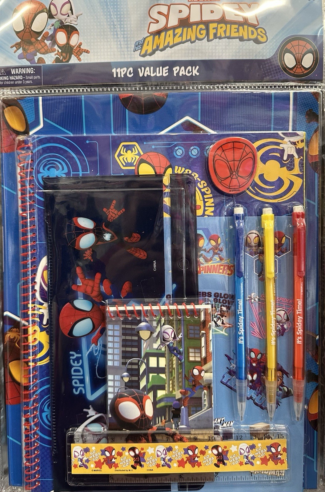 Stationery Set - Marvel Spidey & Friends Value Pack 11pcs Pencil Case NEW pack