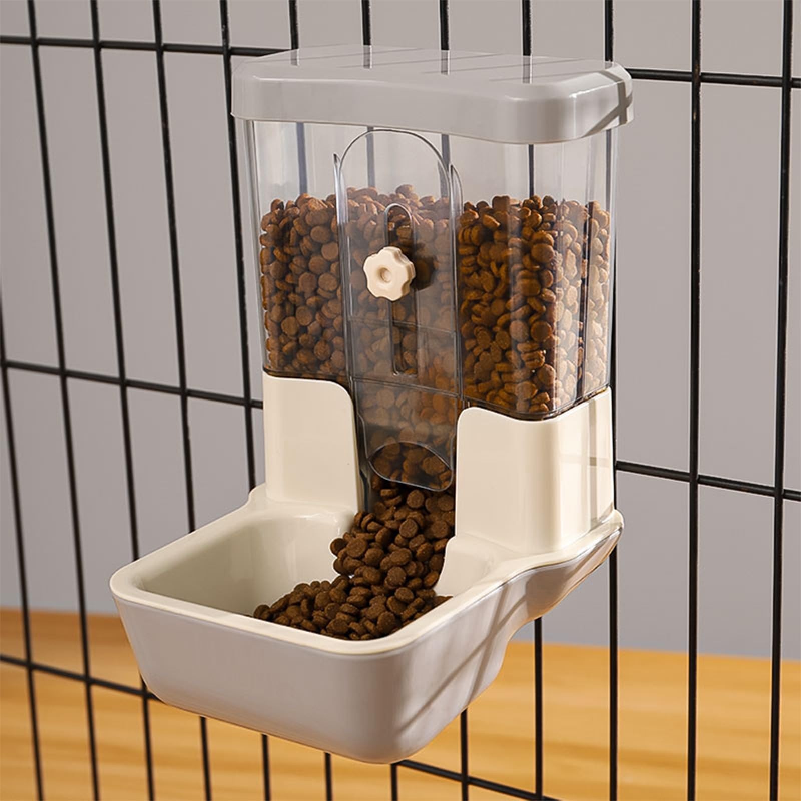 Hanging Automatic Food Dispenser, 27oz Large Capacity Hanging Pet Cage Feeder...