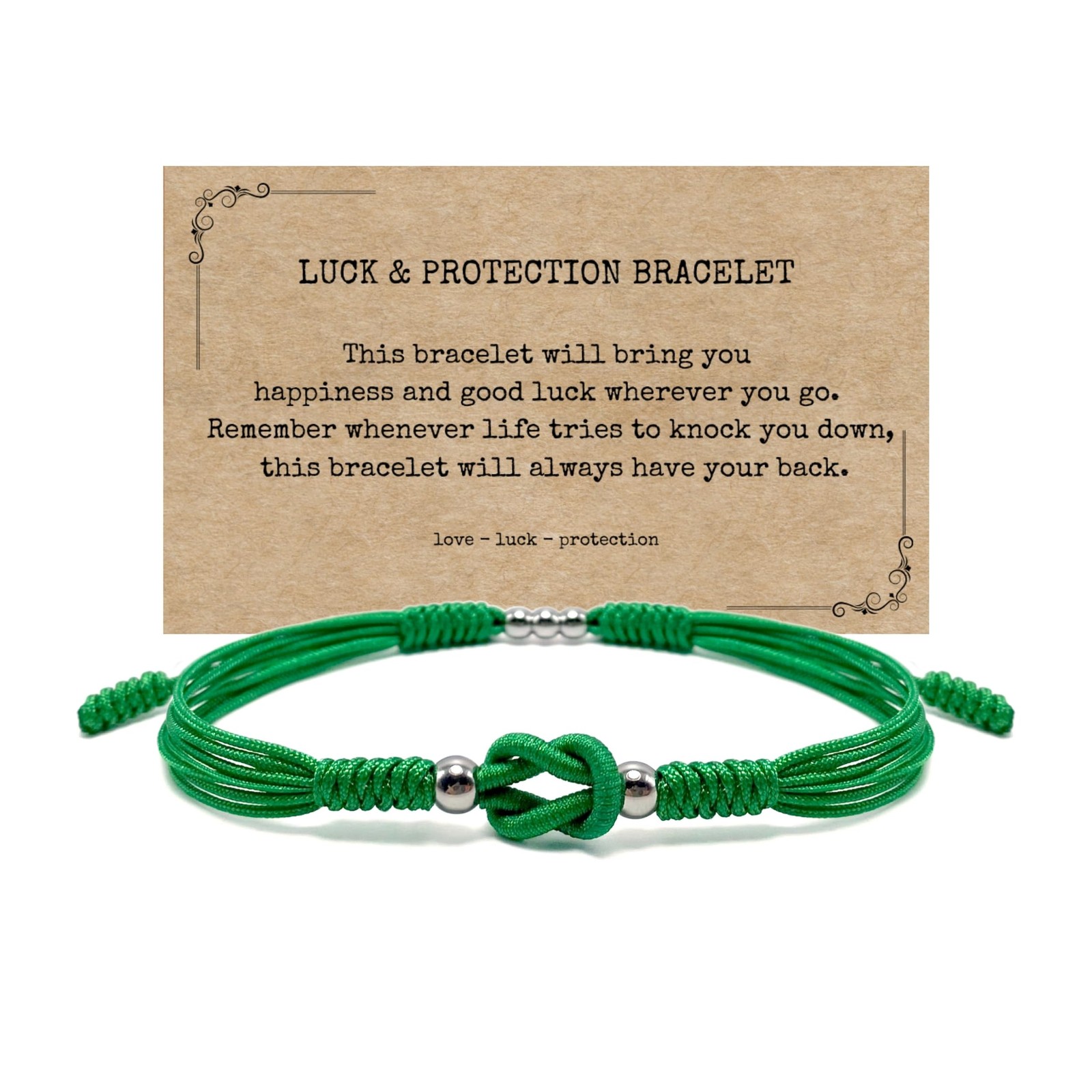 LAMIBEE St Patrick's Day Bracelet, Shamrock Green Infinity One Size, 