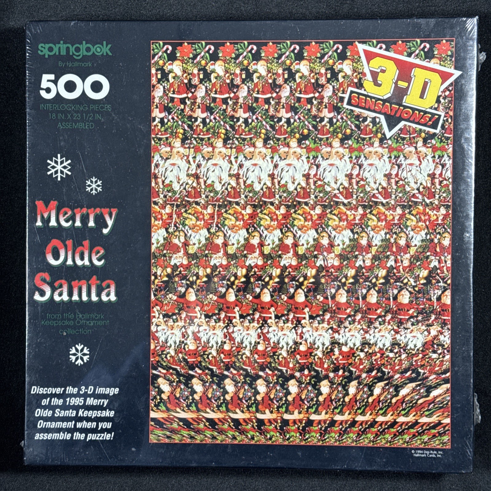 Springbok 3D Sensations Merry Olde Santa - 500 Piece Christmas Puzzle - [SEALED]