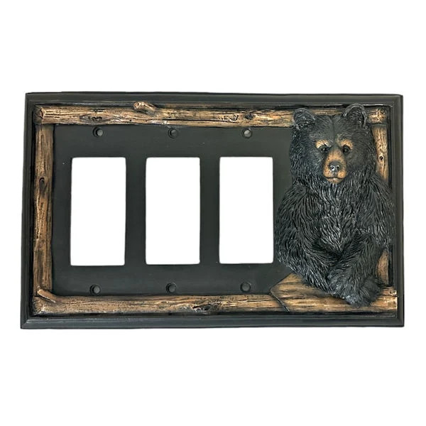 De Leon Collections 14029 Bear In The Window Triple Rocker Cover