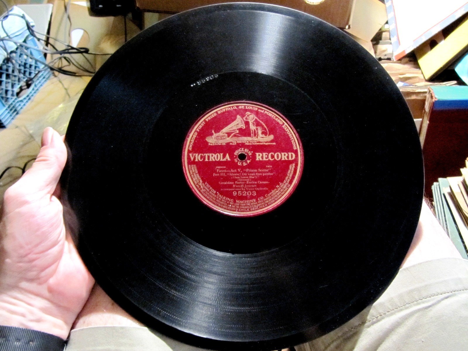 1910 Enrico Caruso Farrar Journet FAUST PRISON SCENE part 3 Alerte! VICTOR 95203