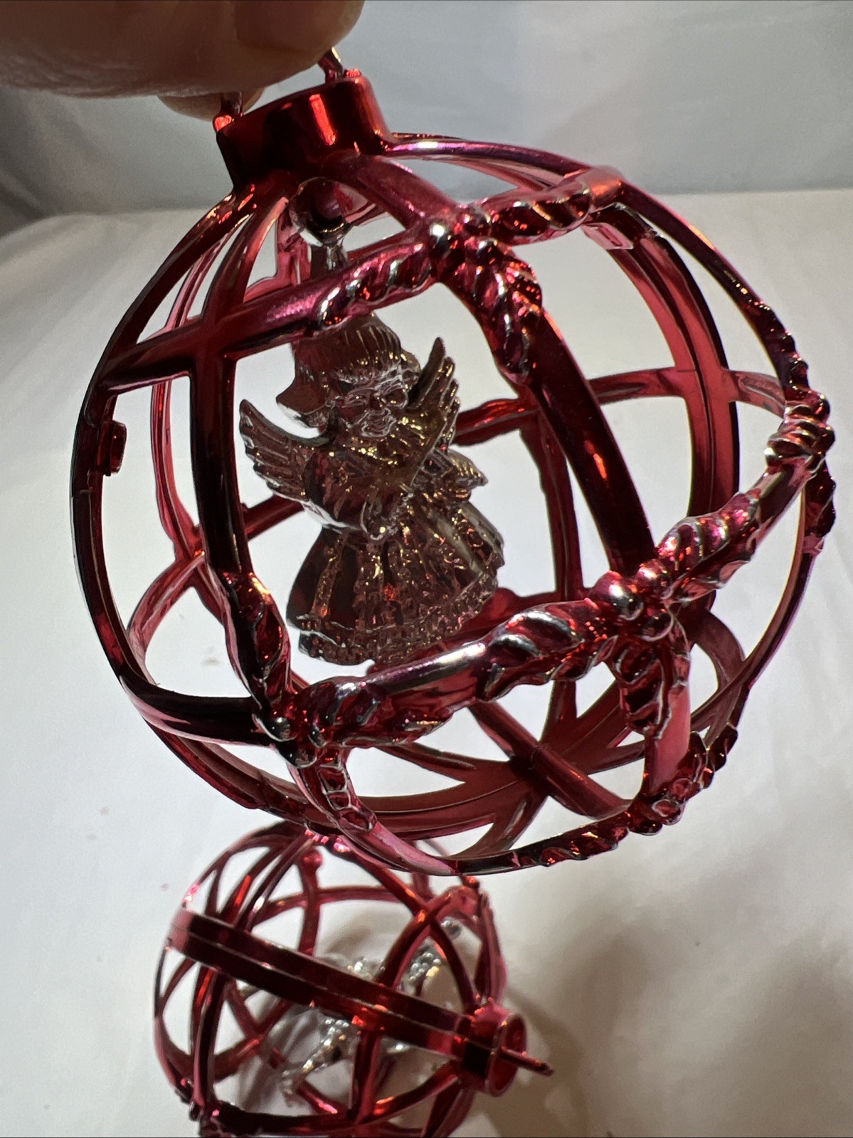 Vintage set of two Christmas ornaments