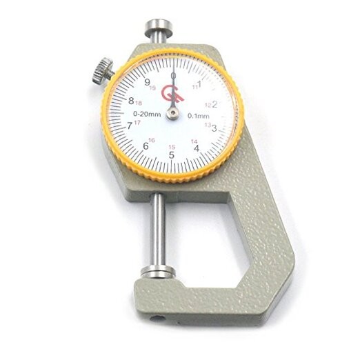 1 pcs Leather Craft Tool Thickness Gauge Tester Measuring 0-20mm Flat(0-20mm)