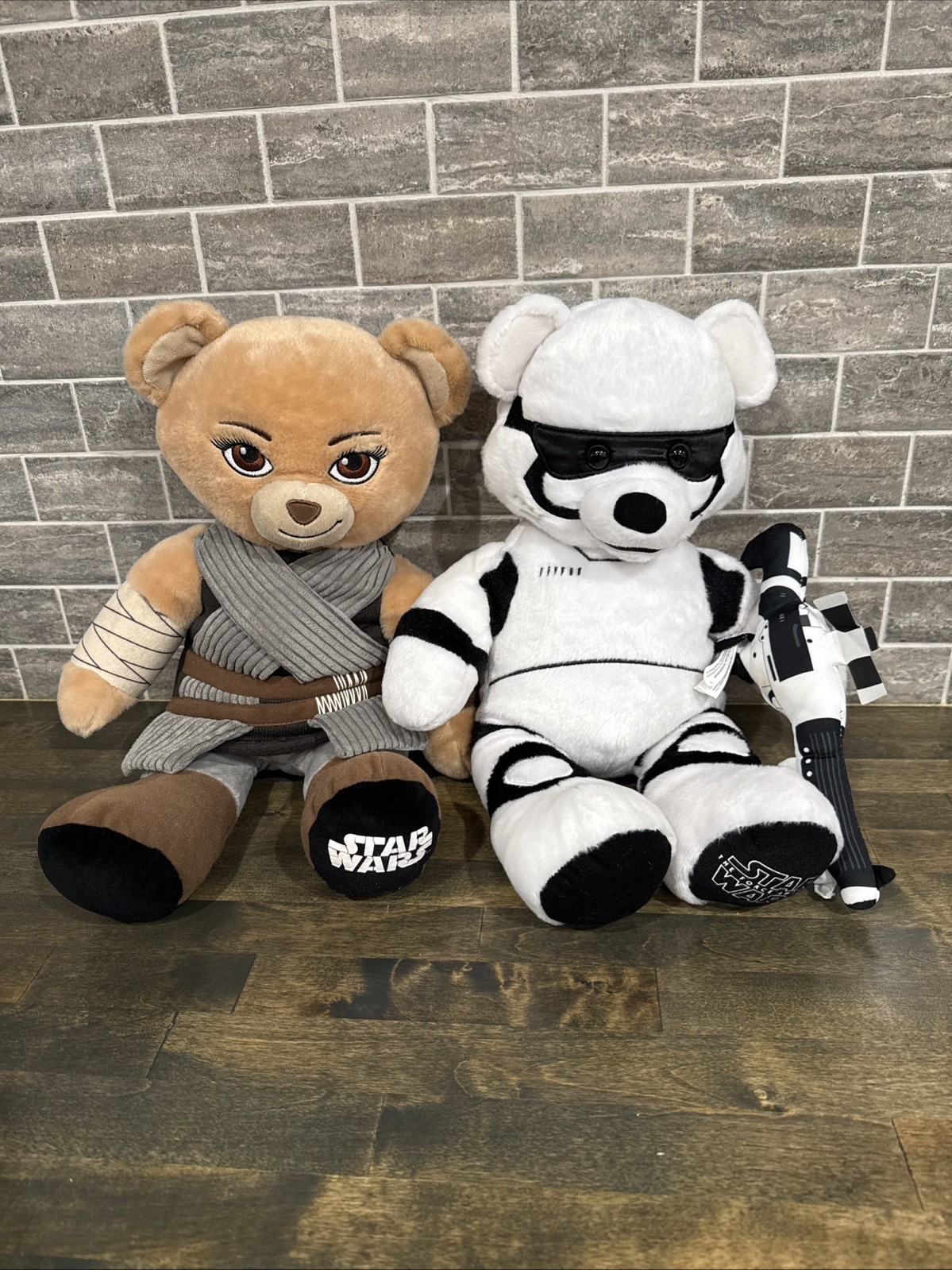 Disney Build-A-Bear Workshop STAR WARS REY & Stormtrooper Plush