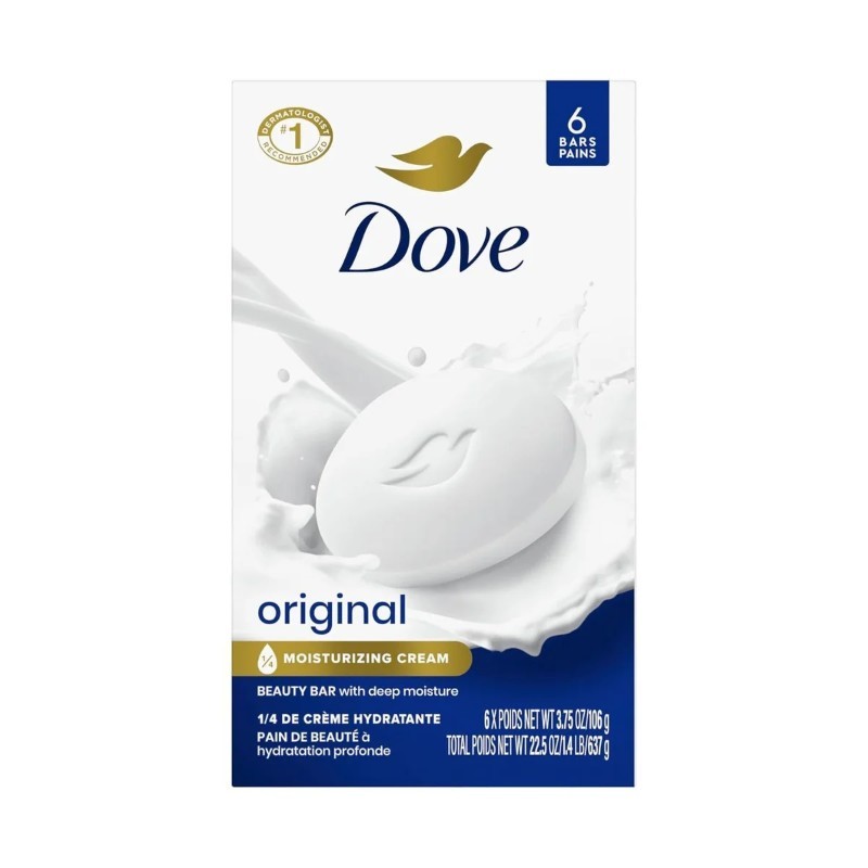 12x Dove Soap Bar Original White Moisturizing Cream Beauty Bar 3.75oz