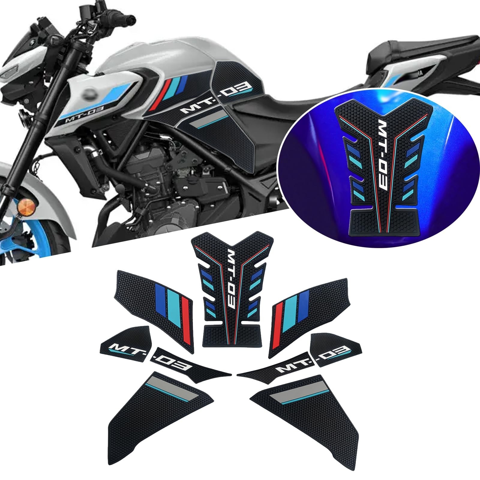 For MT-03 MT03 2025 motorcycle side tank pads tank pads knee pads protectors ...