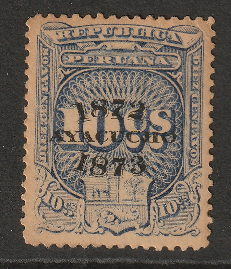 Peru 1872 - 73 Revenue Mint Hinged - S42424
