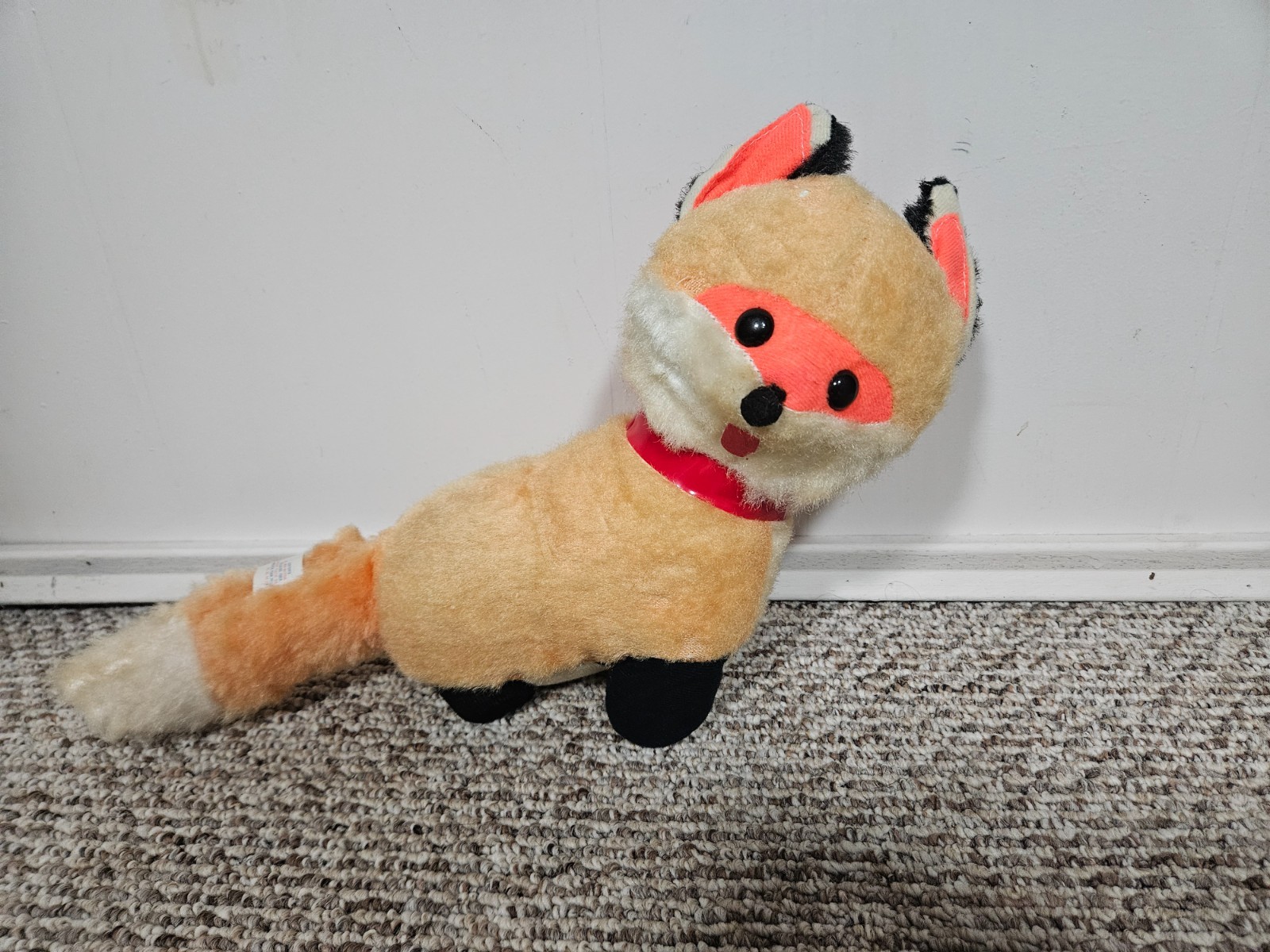 Vintage Stuffed Orange Fox Superior Toy and Novelty Carnival Prize Animal