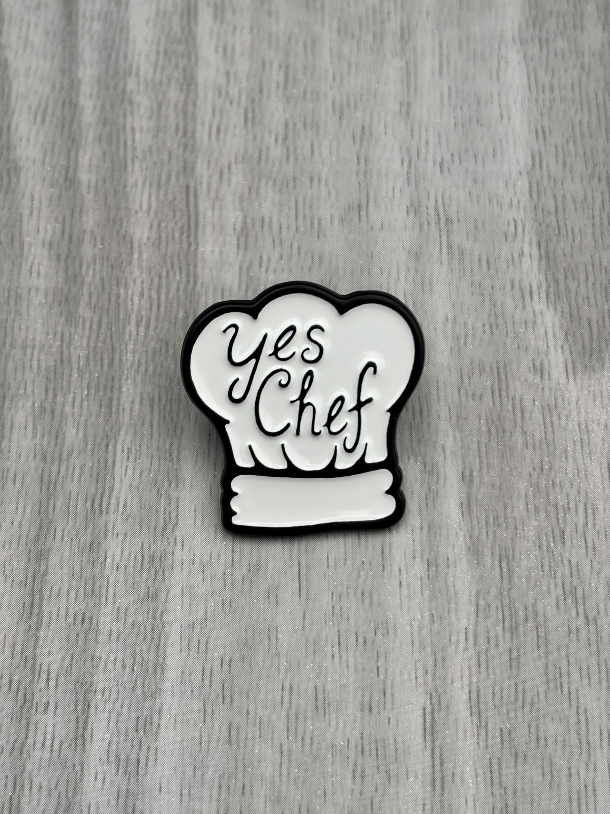 Lapel Pin Badge Gift Chef Hat 'Yes Chef' fun gift badge for chefs / cooks