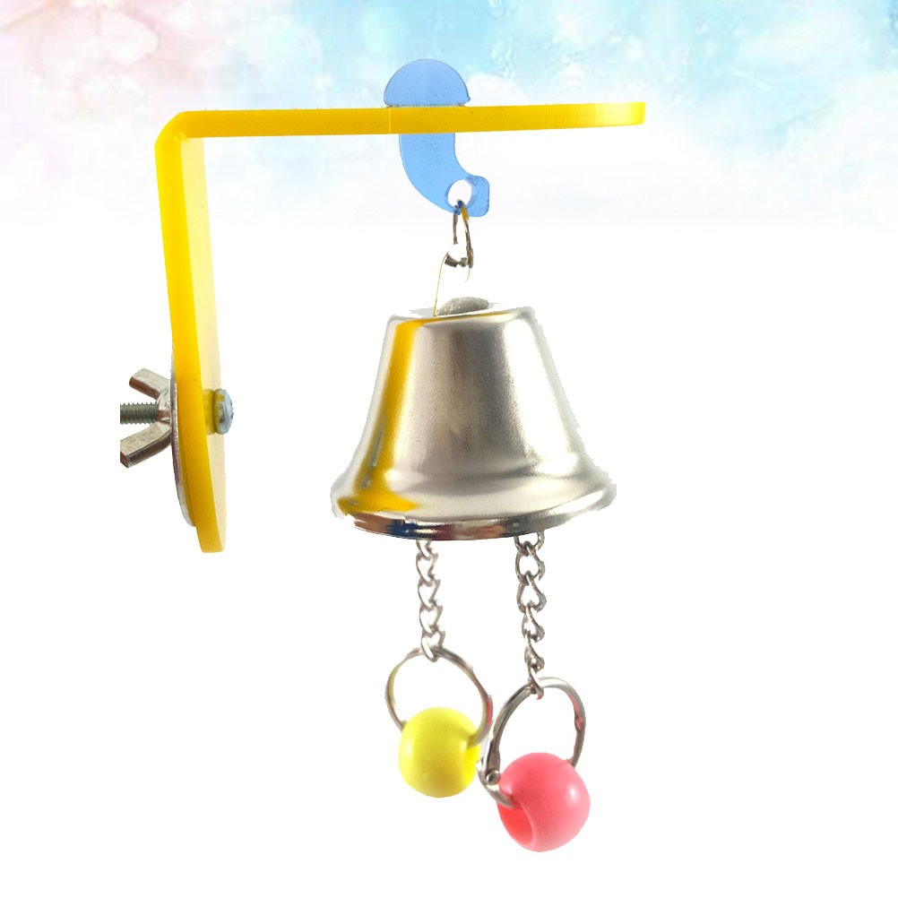  Birds Supplies Toys Parrot Hanging Chew Stainless Steel Big Bell Toys Duty
