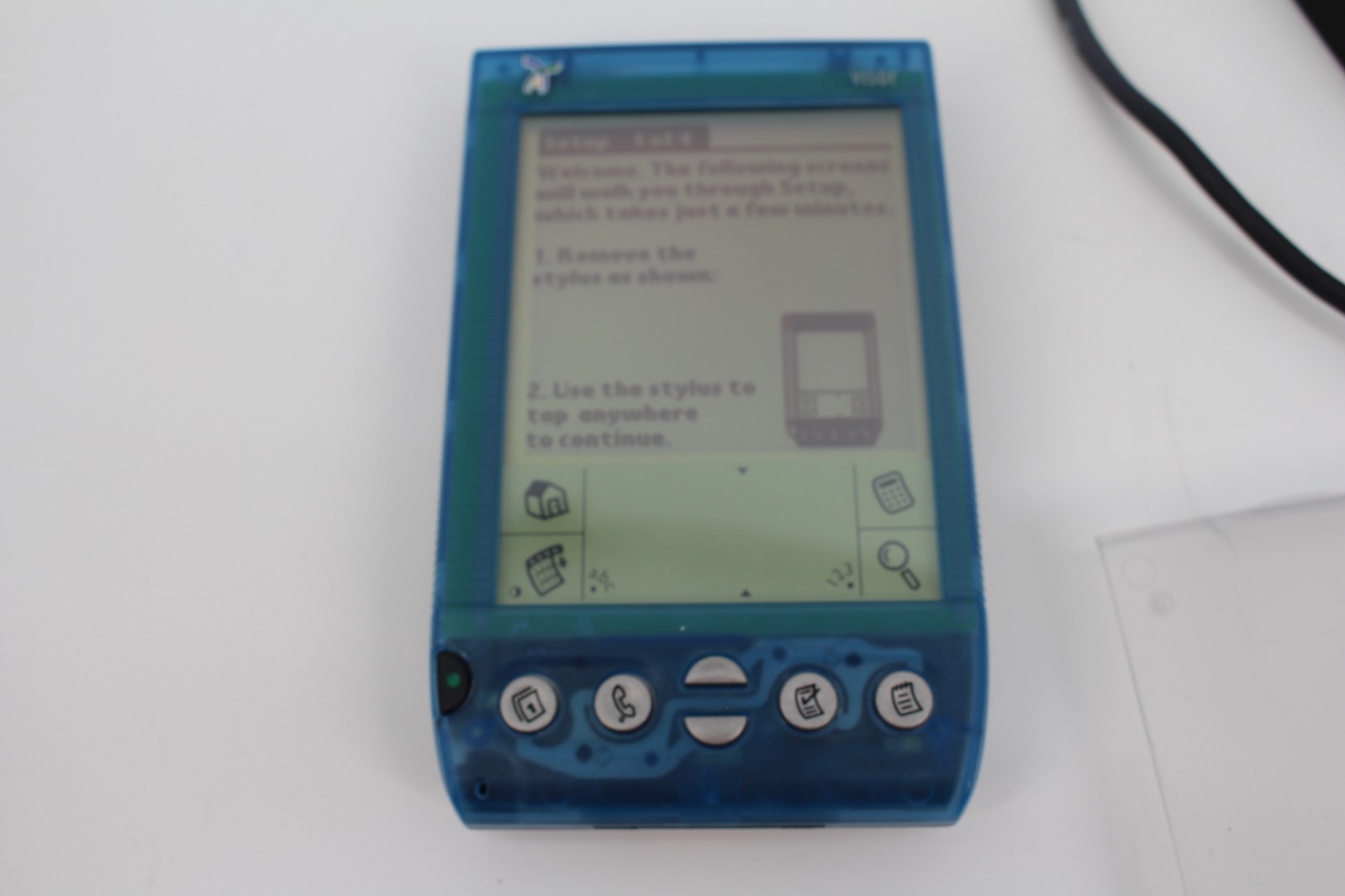 -Handspring Visor Neo Translucent Blue Portable PDA Organizer Stylus Palm Pilot-