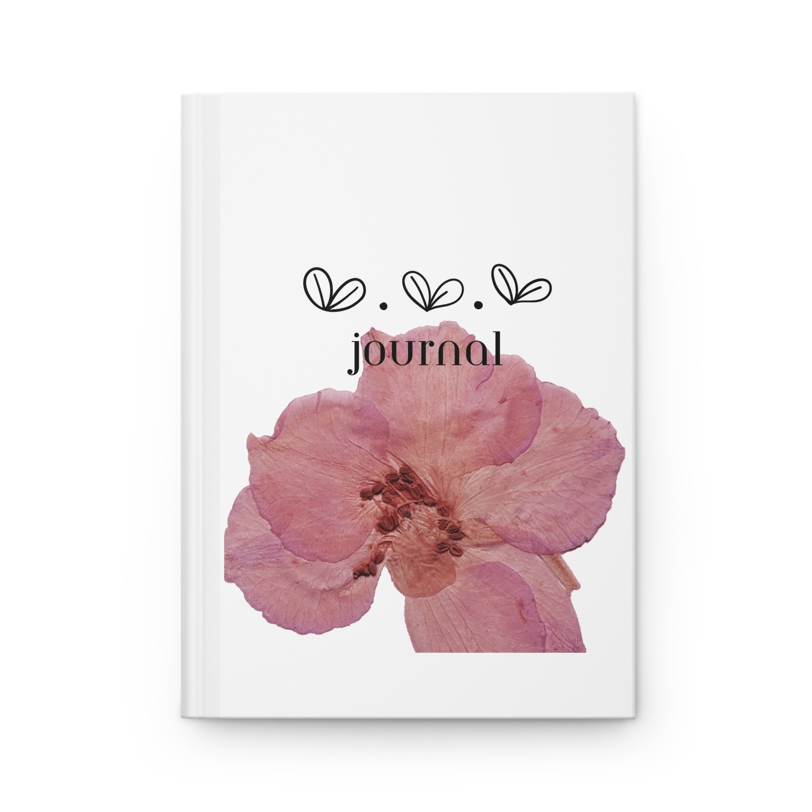 Pink Floral Pressed Flower Journal | Hardcover Notebook