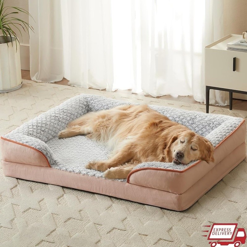 Orthopedic Dog Bed Large Non Skid Waterproof Removable Cover Cozy Nesting Sofa