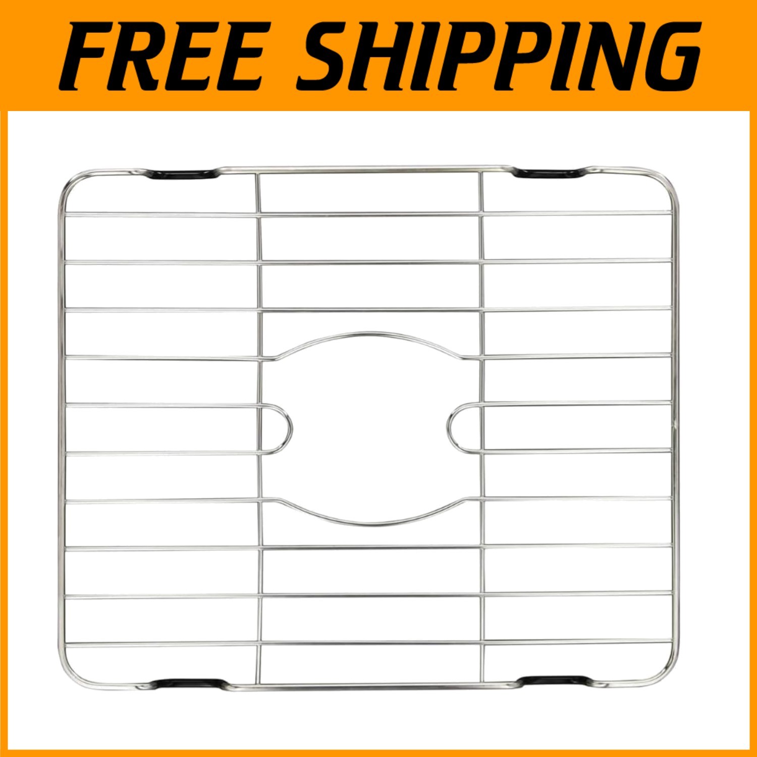 Stainless Steel Sink Protector Grid 16x12x1 - Rust-Resistant