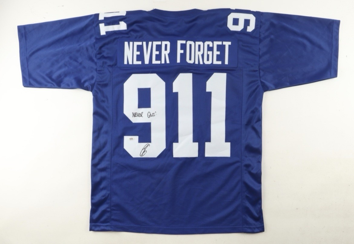 Navy SEAL Robert O’Neill Signed Giants 9/11 Jersey Killed Osama Bin Laden PSA
