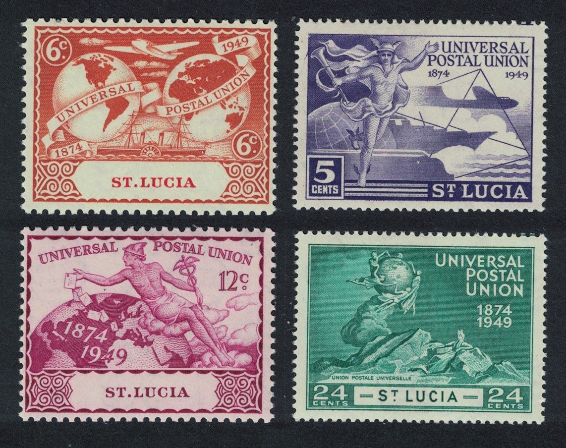 St. Lucia 75th Anniversary of UPU 4v 1949 MNH SG#160-163 Sc#131-134