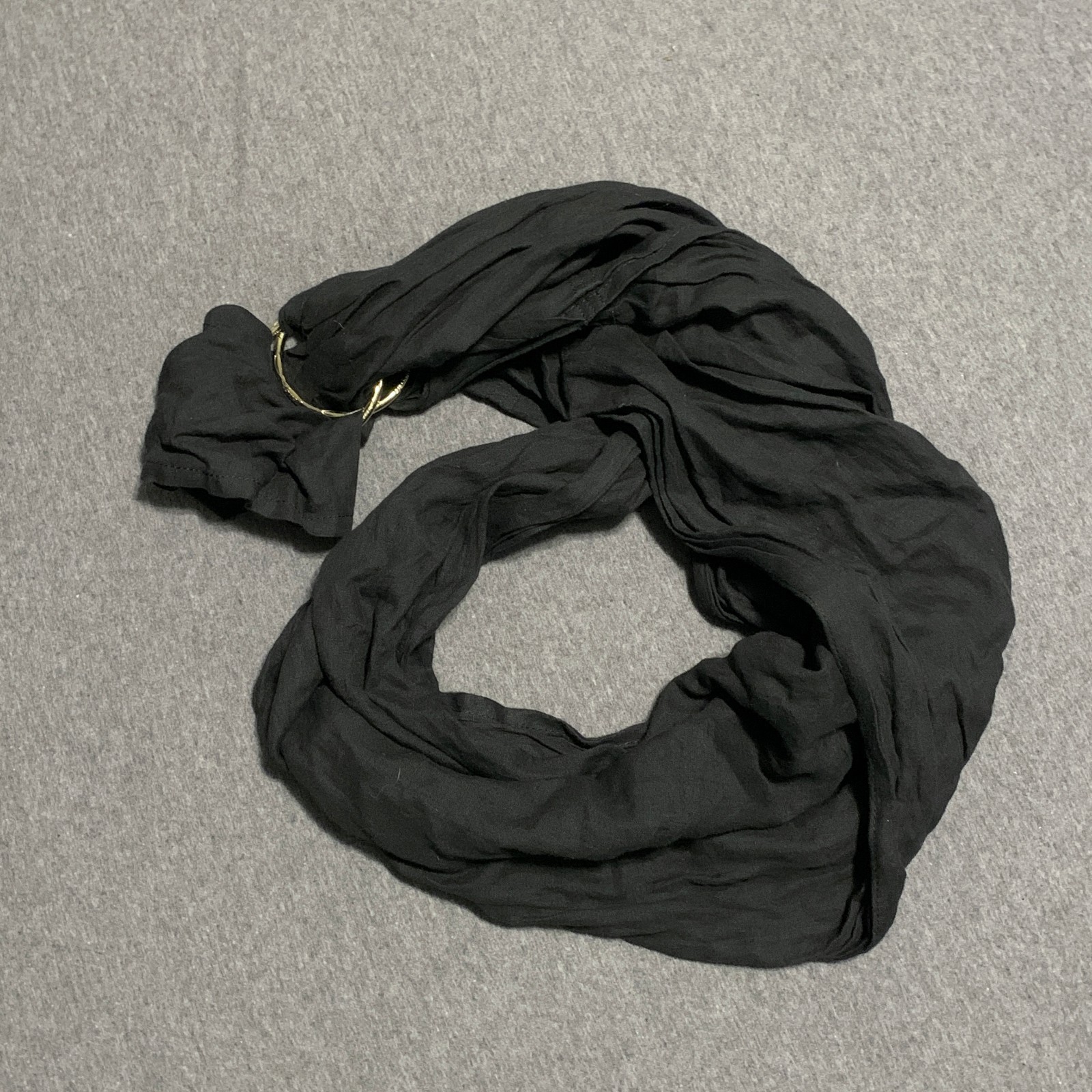 LÍLLÉbaby Ring Sling 100% Linen Black Baby Carrier Gold Rings
