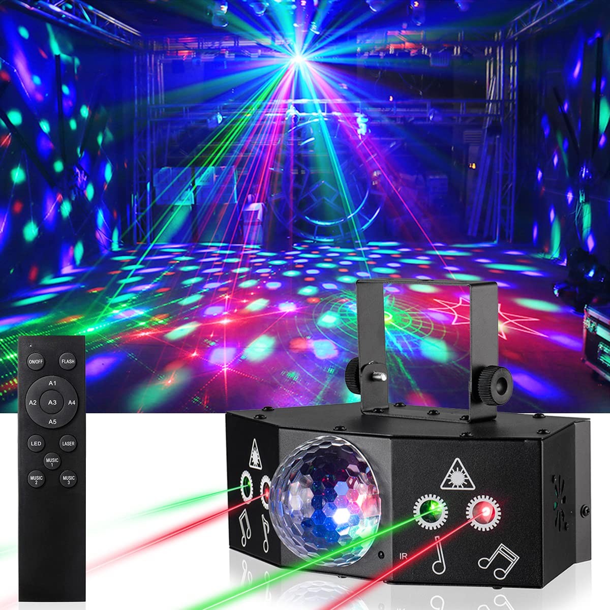 LED Stage Strobe Light Disco Ball DMX512 Sound Activated BUCLHOZ Party Support
