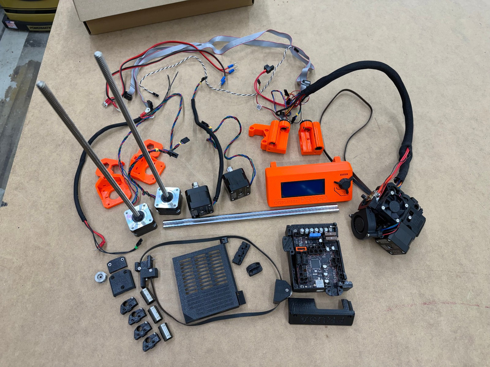 Prusa 3D Printer MK3S Printer Motherboard Hot End LCD Motors XYZ Bearings Cables