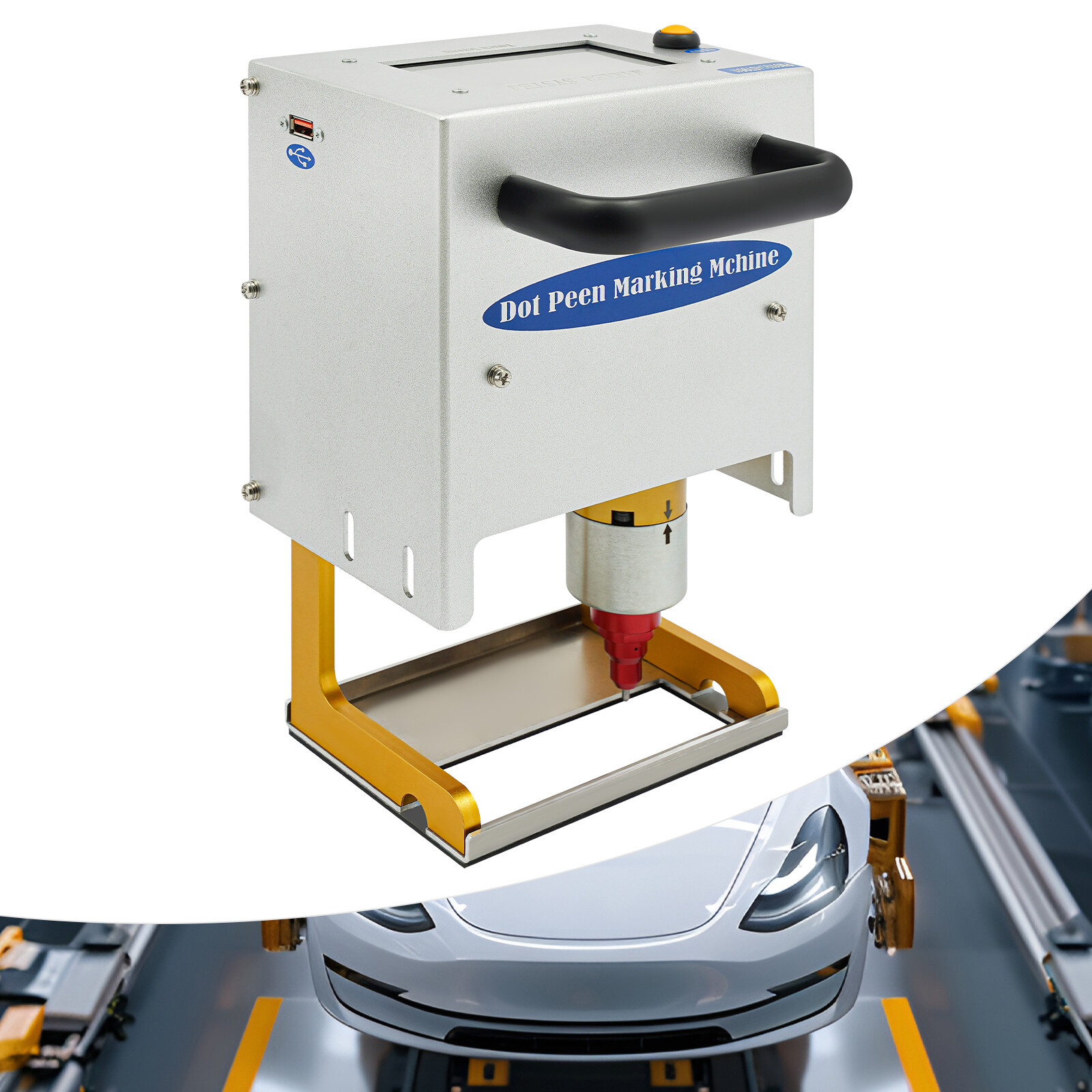 Electric Marking Machine 300w Touch Screen Electric Lettering Machine 90*30mm