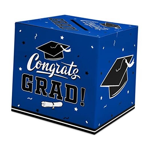  Graduation Decorations 2026 Graduation Box Graduation Card Box for Blue
