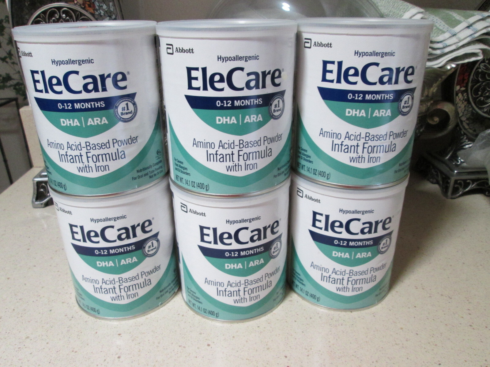 EleCare Formula, 6 cans X 14.1 oz/can, expire JUNE 2027+