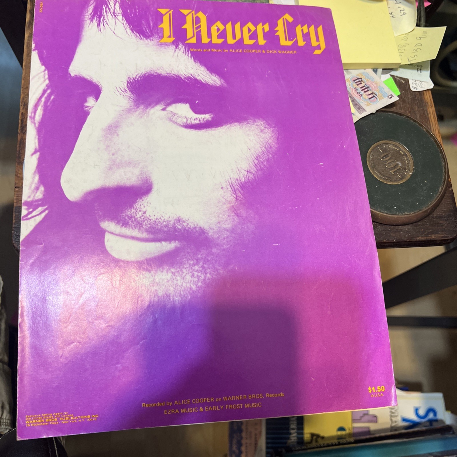 I Never Cry, Alice Cooper 1976 Sheet Music