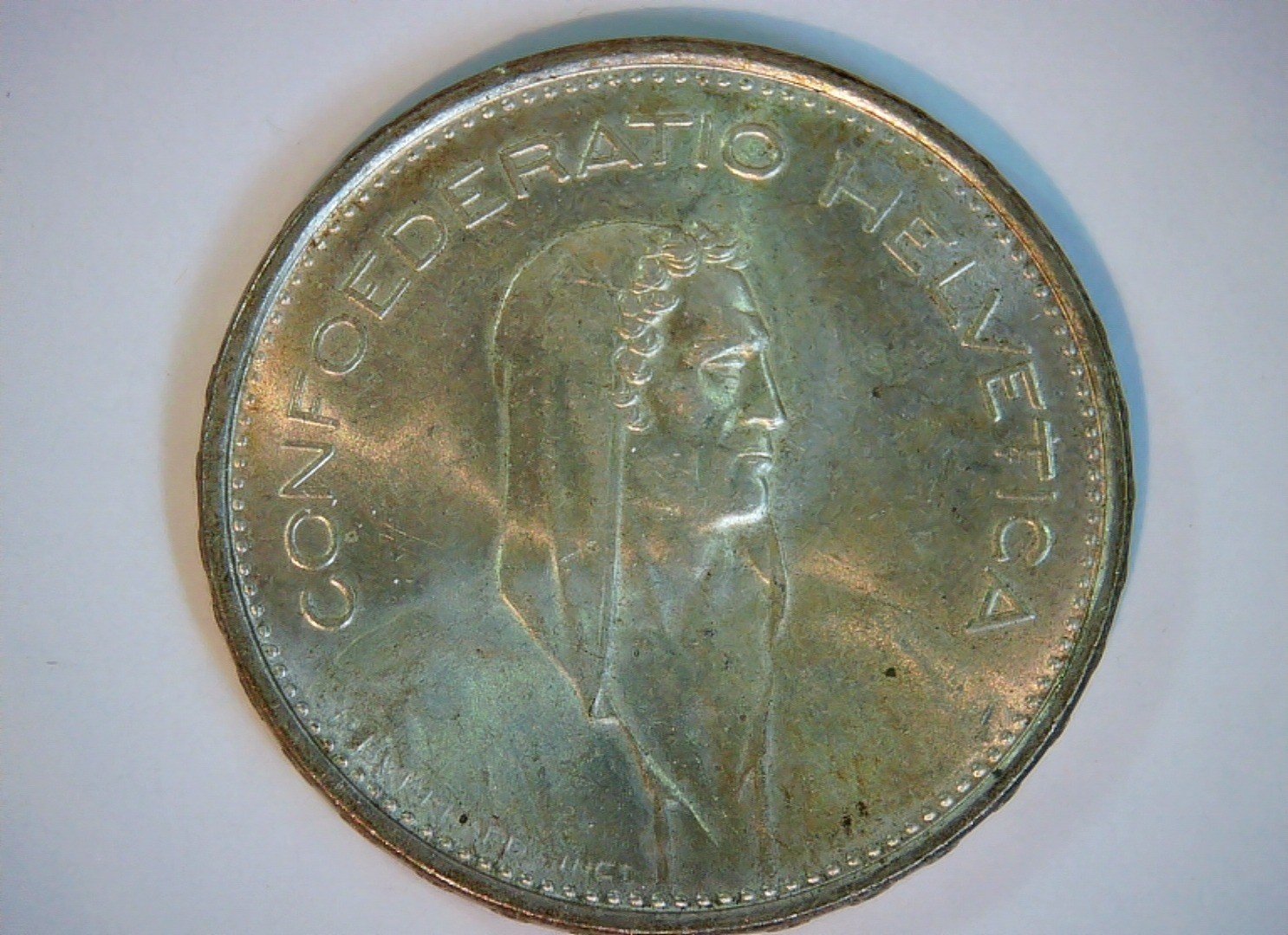 Switzerland 1967 5 Francs Swiss 5 Francs (Helvetia head / Swiss shield) Coin