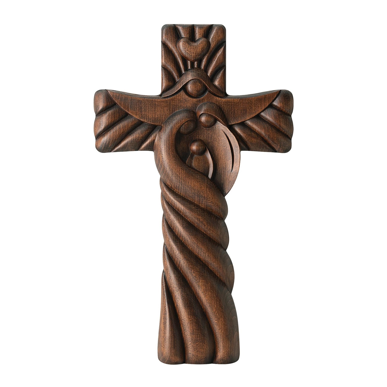 Holy Family Wall Cross, Handmade Wooden Cross Wall Crucifix, Jesus Cross Wall...